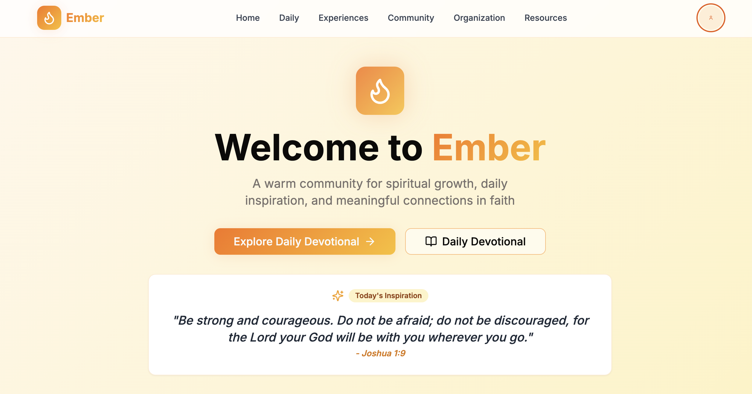 Ember - A warm community for spiritual growth and daily inspiration